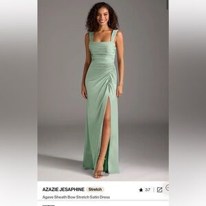 AZAZIE JESAPHINE STRETCH SATIN AGAVE